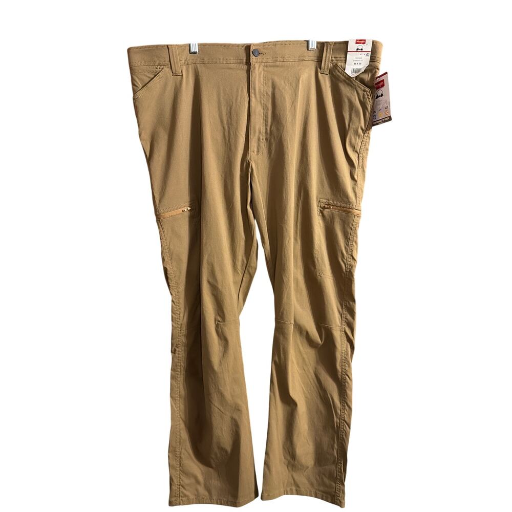 Wrangler Men's Performance Zip Cargo Pants Dark Khaki Size 44x30 44W 30L New